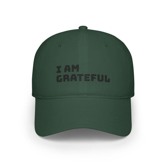 I AM GRATEFUL Low Profile Baseball Cap